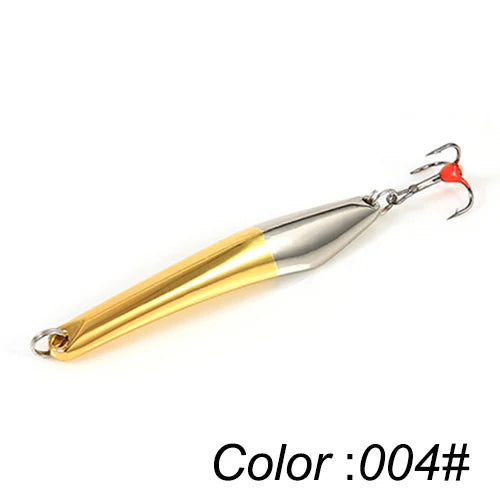 FTK Winter Ice Fishing Lure 10g 20g 25g Vertical Jigs Metal Spoonbait Hard Lure with Treble Hook for fishing of perch and pike