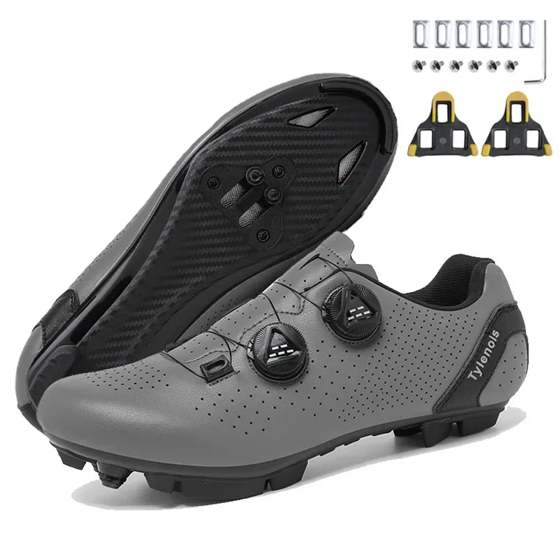 New Men's Cycling Sneakers, Unisex Road Cycling Shoes, Nonslip Mountain Bike Shoes, Racing, Outdoor, Women's Mountain Bike Shoes