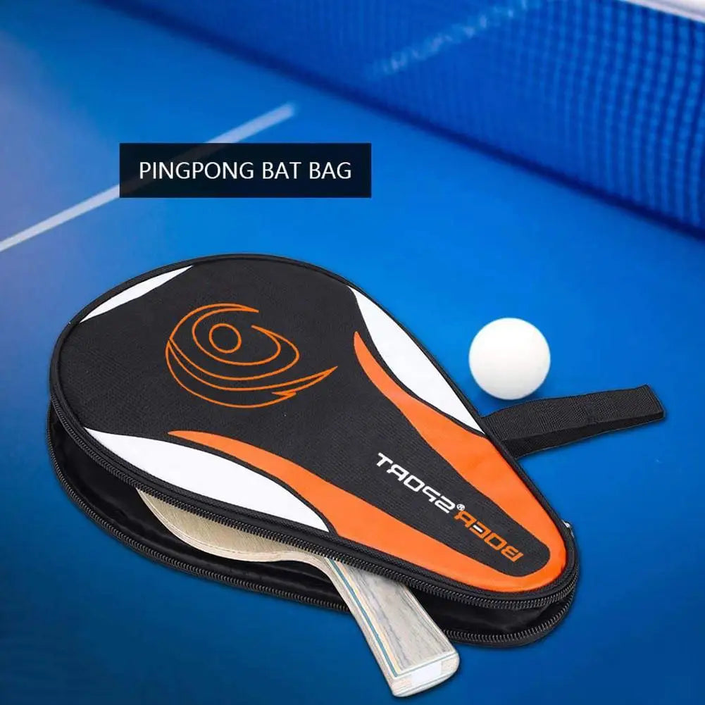 1PC 30x19cm Table Tennis Racket Bat Bag Black/blue Oxford Cloth Sponge Ping Pong Rackets Case For Blade Paddle Balls Storage