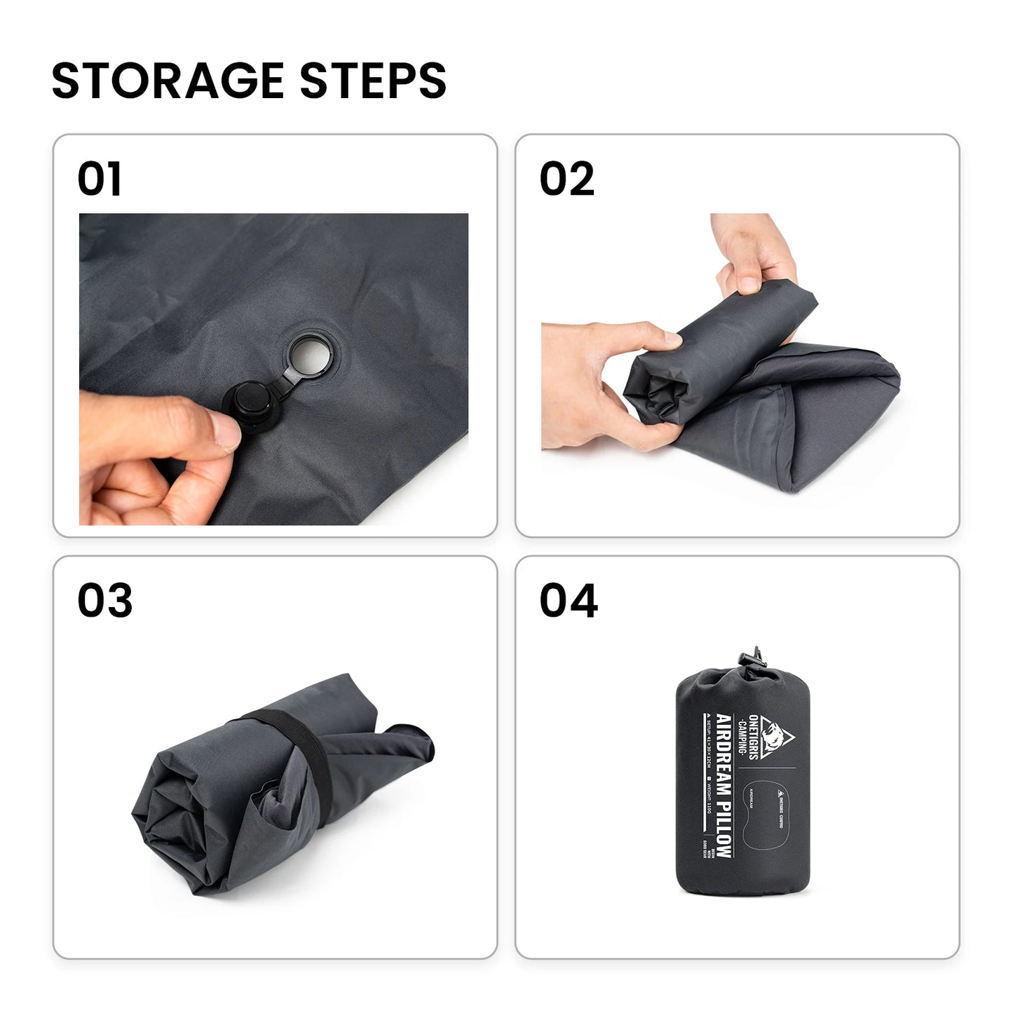 OneTigris Airdream Camping Pillow Portable Ultralight Inflatable Sleeping Neck Pillows for Travel Backpacking Hiking Flight