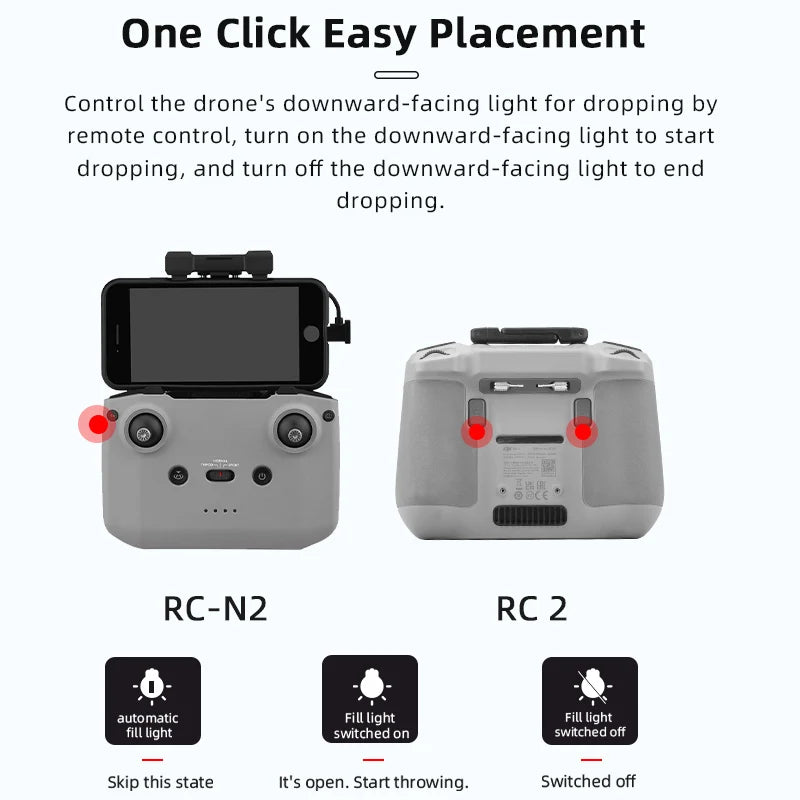 Airdrop System for DJI Mini 4 Pro Quick Release Thrower Casting Bait/Giving Gifts/Emergency Rescue Drone Accessories