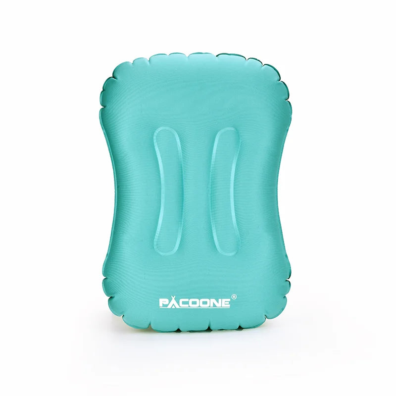 PACOONE Portable Inflatable Pillow Camping Equipment Compressible Folding Air Cushion Outdoor Protective Tourism Sleeping Gear