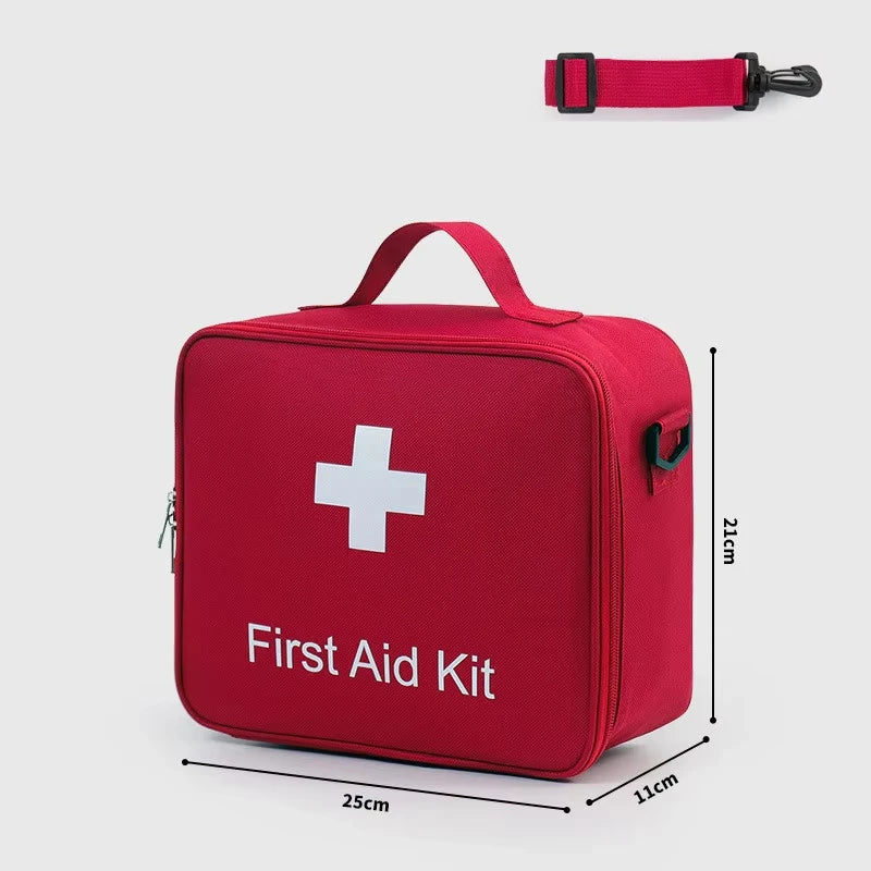 High-Capacity Oxford Cloth First Aid Kit – Travel Medicine Storage Bag & Emergency Survival Organizer