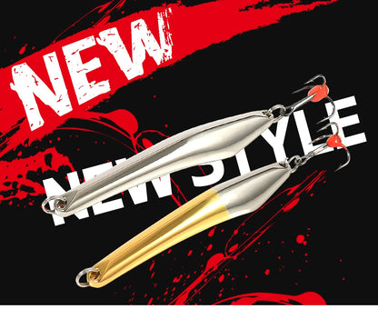 FTK Winter Ice Fishing Lure 10g 20g 25g Vertical Jigs Metal Spoonbait Hard Lure with Treble Hook for fishing of perch and pike