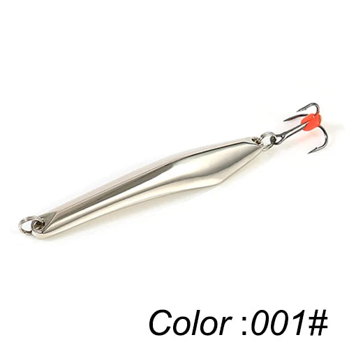 FTK Winter Ice Fishing Lure 10g 20g 25g Vertical Jigs Metal Spoonbait Hard Lure with Treble Hook for fishing of perch and pike