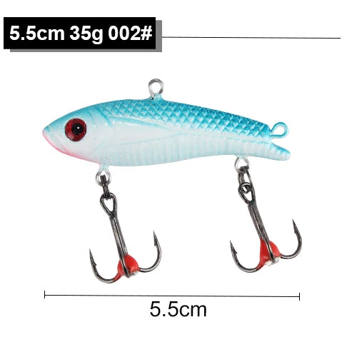 FTK 1PC Ice Fishing Lures 20g/35g Winter Bait Hard Lure Carp Fishing hooks Balancer for Fishing Baits Jigging