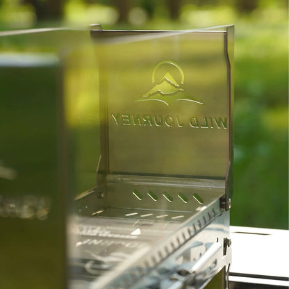 SmiloDon Camping Folding Brazier IGT Half-Unit Bonfire Stove Desktop Campfire Furance Windproof Firewood Stove Outdoor Heater