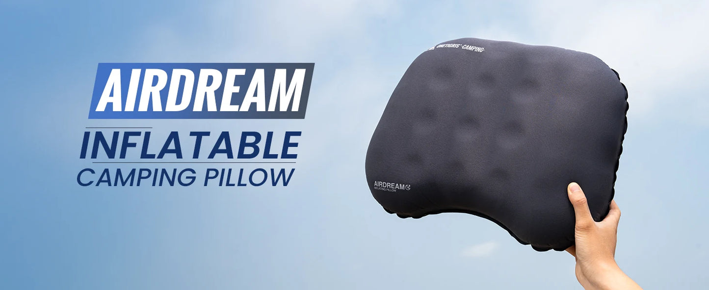 OneTigris Airdream Camping Pillow Portable Ultralight Inflatable Sleeping Neck Pillows for Travel Backpacking Hiking Flight