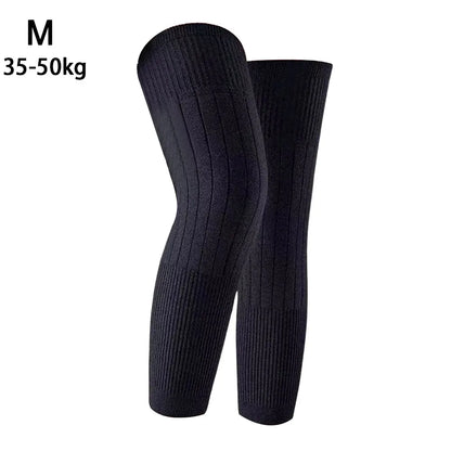 New Plus Velvet Winter Knee Pads Universal Windproof Coldproof Warm Knee Sleeve Thickened Elastic Leg Sleeves Unisex
