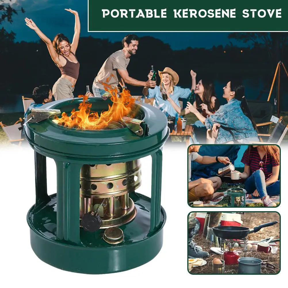 Kerosene Stove Iron Cooking Stove Core Portable Mini Camping Stove 8 Wicks Multipurpose Camping Equipment for Picnic Hiking Tool