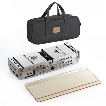 SmiloDon Camping Folding Brazier IGT Half-Unit Bonfire Stove Desktop Campfire Furance Windproof Firewood Stove Outdoor Heater