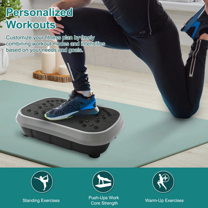 Vibration Plate Exercise Machine Fat-Burning Home Fitness Fat Slinger Shaping Whole Body Workout Portable Fitness Equipment