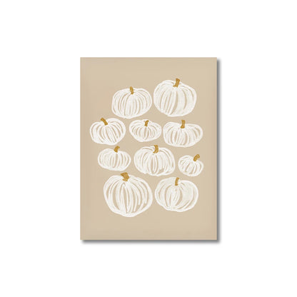 Autumn Leaves Pumpkins Print Poster Fall Home Bedroom Living Room Decor Autumn Vibes Decor Canvas Painitng Thanksgiving Gift