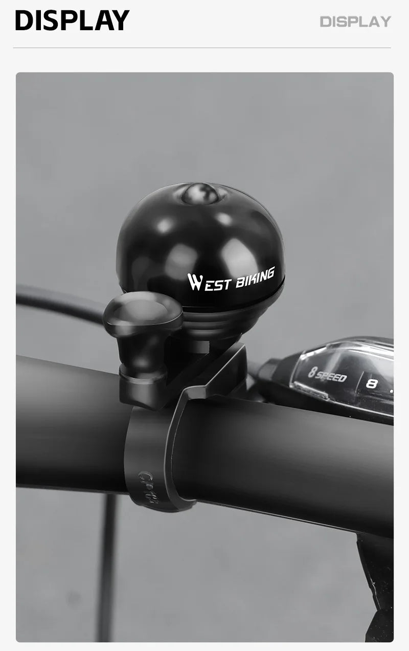 WEST BIKING Bicycle Vintage Ring Clear Sound MTB Road Bike Retro Bell Cycling Safety Warning Horn Bike Accessories Classic Bell
