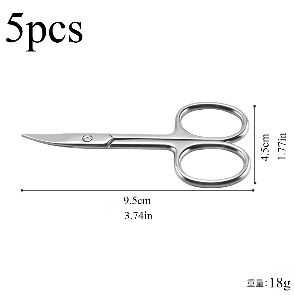 Professional Manicure Scissors Stainless Steel Cuticle Precision Beauty Grooming for Nail Facial Hair Eyebrow Eyelash Nose Hair