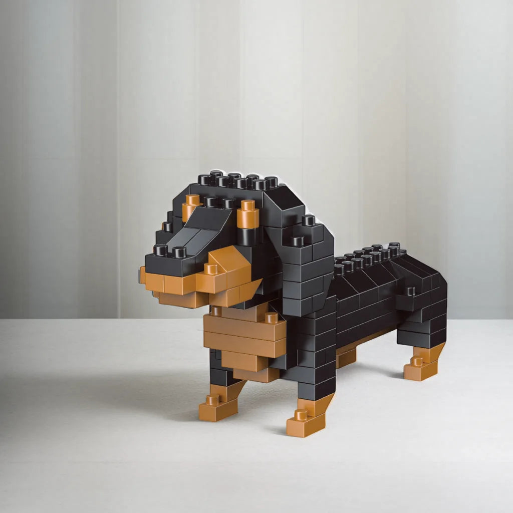 Mini Dachshund Dog Building Blocks Toy for Adults and Kids: Detailed and Lifelike Design,  Fun and Educational Construction Set