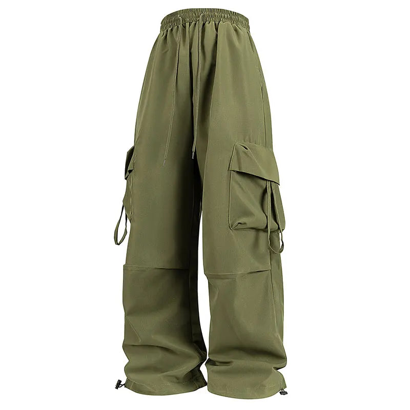 Women Cargo Pants Fashion Loose Comfortable Breathable Lightweight Multiple Pockets Cargo Long Pants Fitness Running Casual Pan