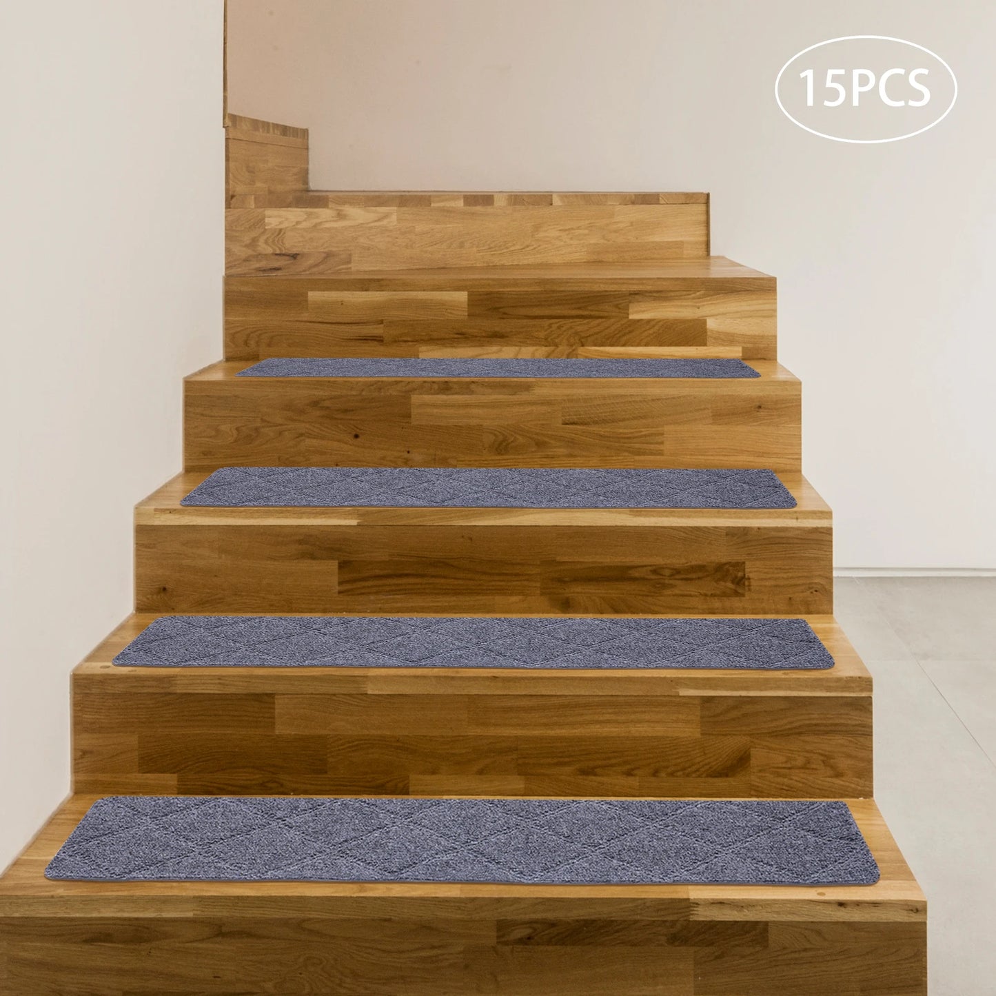 8"x 30" 15-Pack Carpet Stair Treads Non-Slip Carpet Stair Runner with Non Skid Backing Removable Washable Step