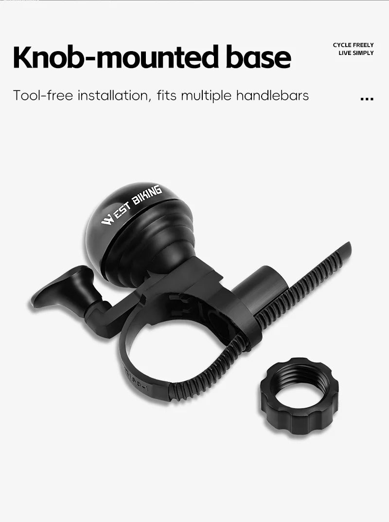 WEST BIKING Bicycle Vintage Ring Clear Sound MTB Road Bike Retro Bell Cycling Safety Warning Horn Bike Accessories Classic Bell