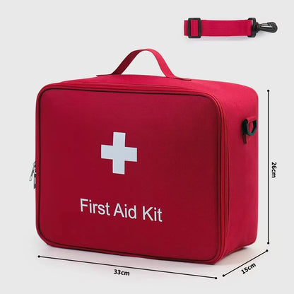 High-Capacity Oxford Cloth First Aid Kit – Travel Medicine Storage Bag & Emergency Survival Organizer