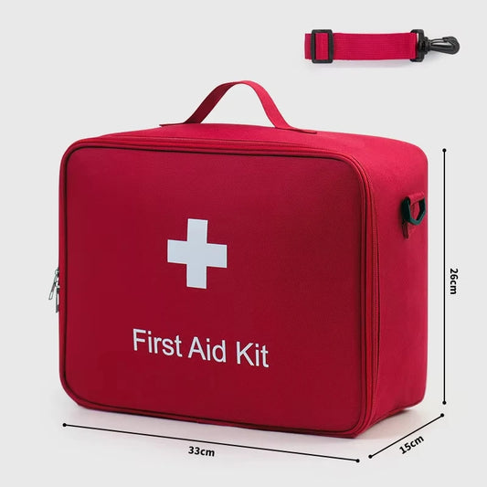 High-Capacity Oxford Cloth First Aid Kit – Travel Medicine Storage Bag & Emergency Survival Organizer