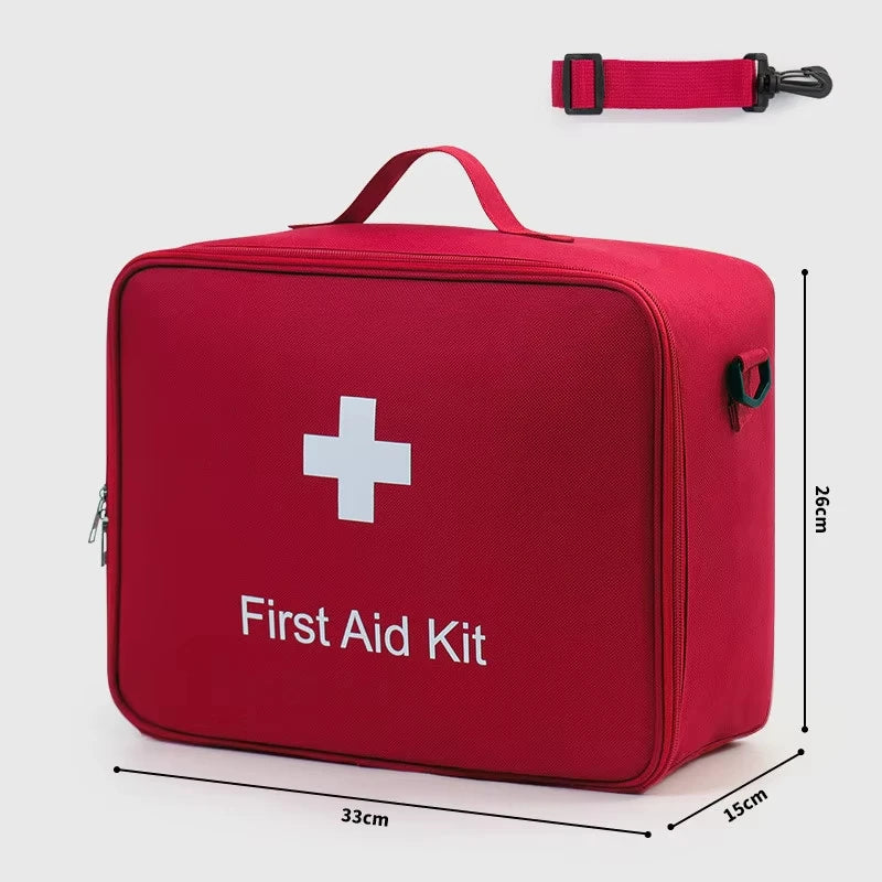 High-Capacity Oxford Cloth First Aid Kit – Travel Medicine Storage Bag & Emergency Survival Organizer