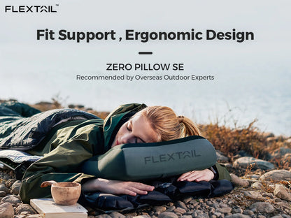 FLEXTAIL Inflatable Camping Pillow, Ergonomic Pillow for Travel and Home, Lightweight and Washable, Two Height Options