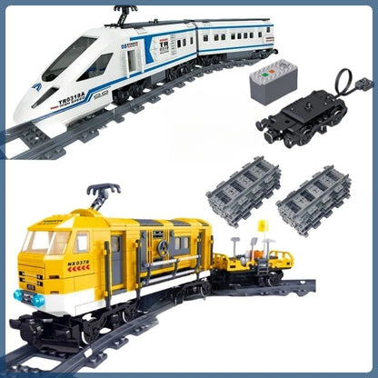 MOC rail transit luxury high-speed train model puzzle toy building blocks  birthday gift/Christmas gift/Thanksgiving gift