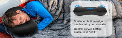 Inflatable Camping Travel Pillow Ultralight Portable Backpacking Pillow for Neck Lumbar Support Camp Hiking Sleeping