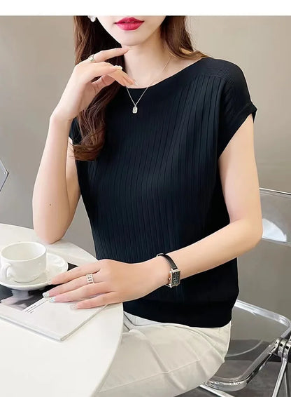 Blusas Mujer De Moda 2025Verano Short Sleeve Knitted Tops Sweater Women Pullovers Sweaters For Women Woman Sweaters Blusa