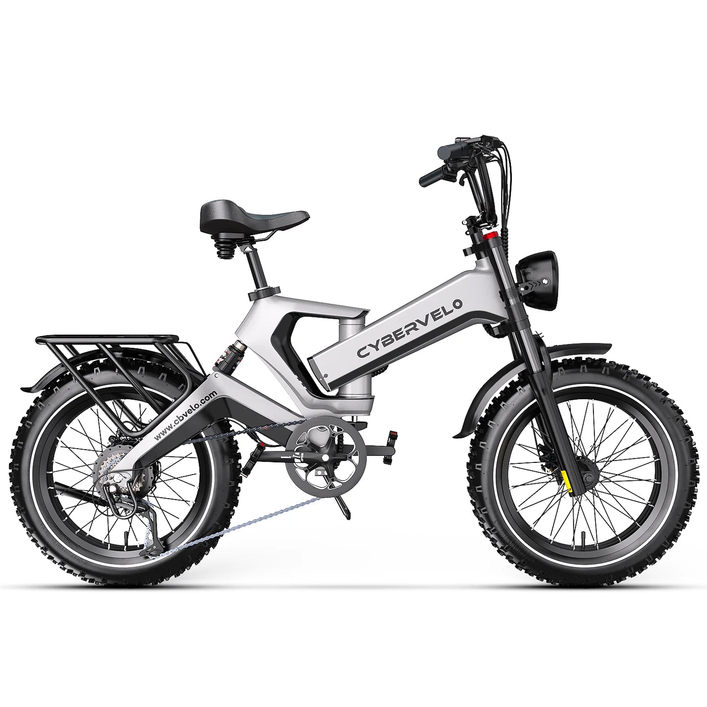 Cybervelo EK6 Peak 2000W 20"x4.0” Fat Tire Folding Electric Bike, 35MPH 100Miles ,48V 25Ah Build-in Battery, Foldable Ebike