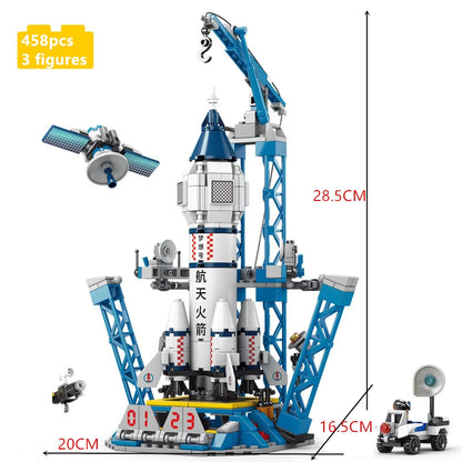 MOC Aerospaces Manned Rocket Craft Launch Center Space Spacecrafts Aviation  City Building Blocks Model Bricks Kits Sets Ideas