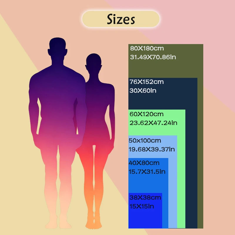 Microfiber Ice Cold Towel 6 Sizes  Quick Dry Super Absorbent Towel  Beach Gym Yoga Camping Travel Sports  Portable Storage Bag