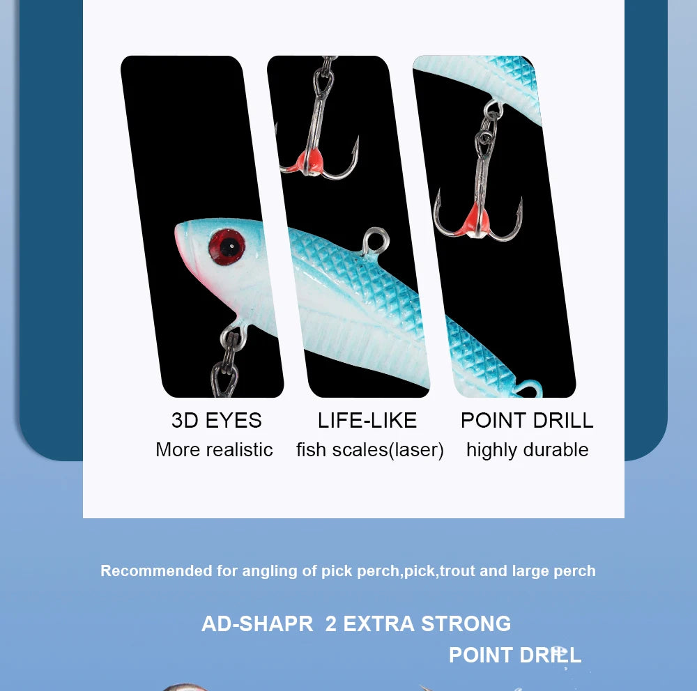 FTK 1PC Ice Fishing Lures 20g/35g Winter Bait Hard Lure Carp Fishing hooks Balancer for Fishing Baits Jigging