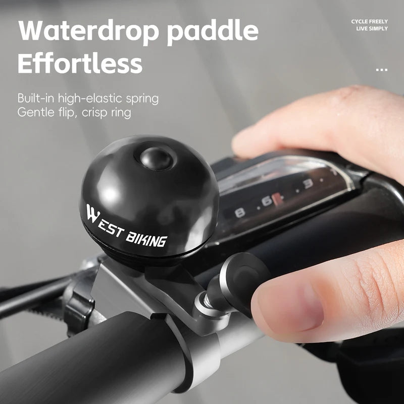 WEST BIKING Bicycle Vintage Ring Clear Sound MTB Road Bike Retro Bell Cycling Safety Warning Horn Bike Accessories Classic Bell