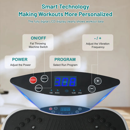 Vibration Plate Exercise Machine Fat-Burning Home Fitness Fat Slinger Shaping Whole Body Workout Portable Fitness Equipment