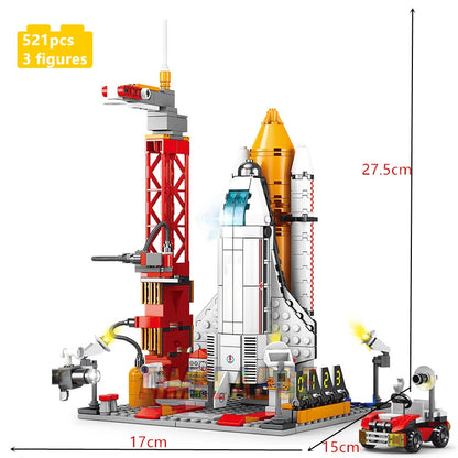 MOC Aerospaces Manned Rocket Craft Launch Center Space Spacecrafts Aviation  City Building Blocks Model Bricks Kits Sets Ideas