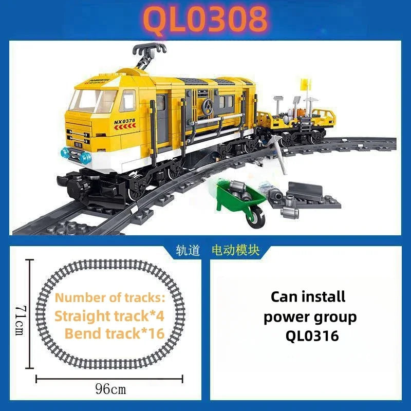 MOC rail transit luxury high-speed train model puzzle toy building blocks  birthday gift/Christmas gift/Thanksgiving gift
