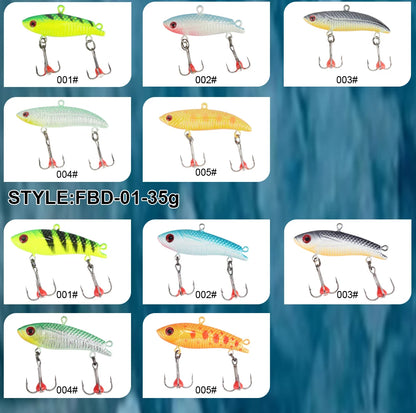 FTK 1PC Ice Fishing Lures 20g/35g Winter Bait Hard Lure Carp Fishing hooks Balancer for Fishing Baits Jigging