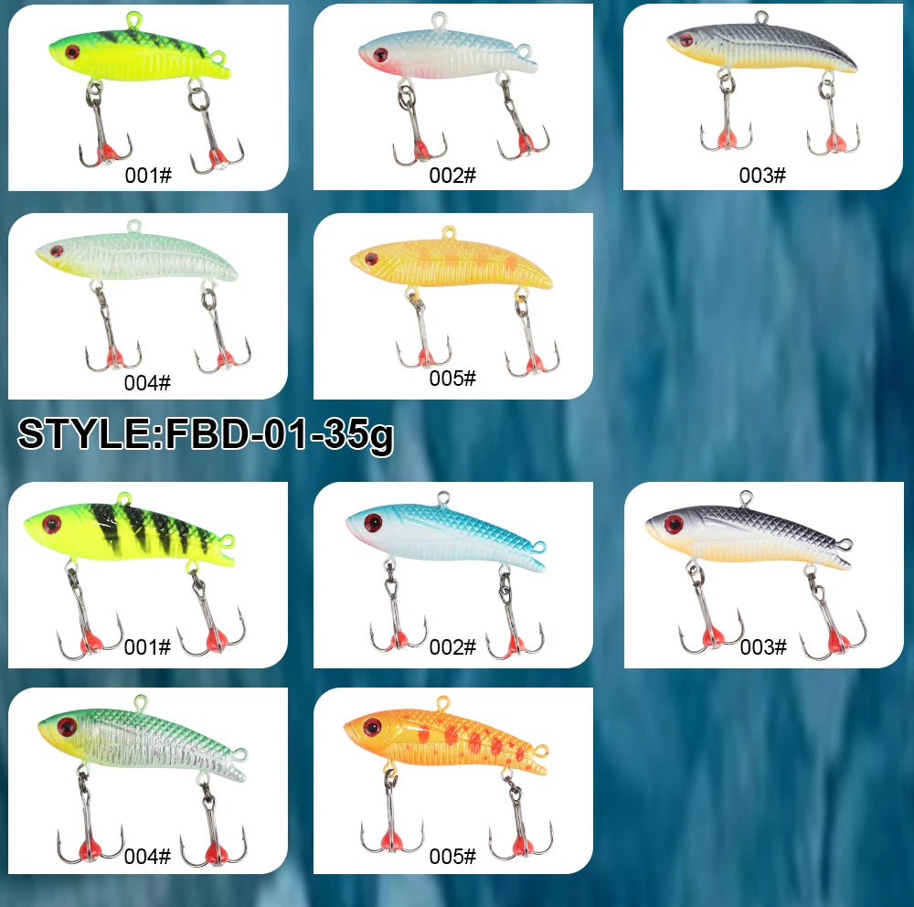 FTK 1PC Ice Fishing Lures 20g/35g Winter Bait Hard Lure Carp Fishing hooks Balancer for Fishing Baits Jigging