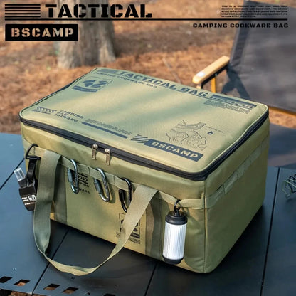 30-42L Waterproof Tactical Camping Storage Bag Insulated Folding Box Outdoor Gear Organizer for Picnic Tableware Field Equipment