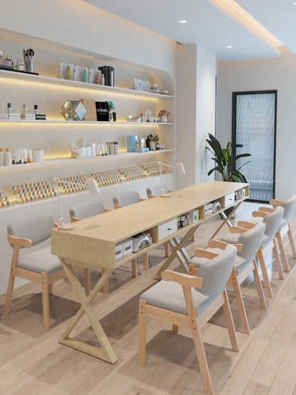 Modern Rustic Manicure Table Eclectic Trendy Minimalist Unique Nail Table With Storage Multifunctional Mesa Manicura Furniture