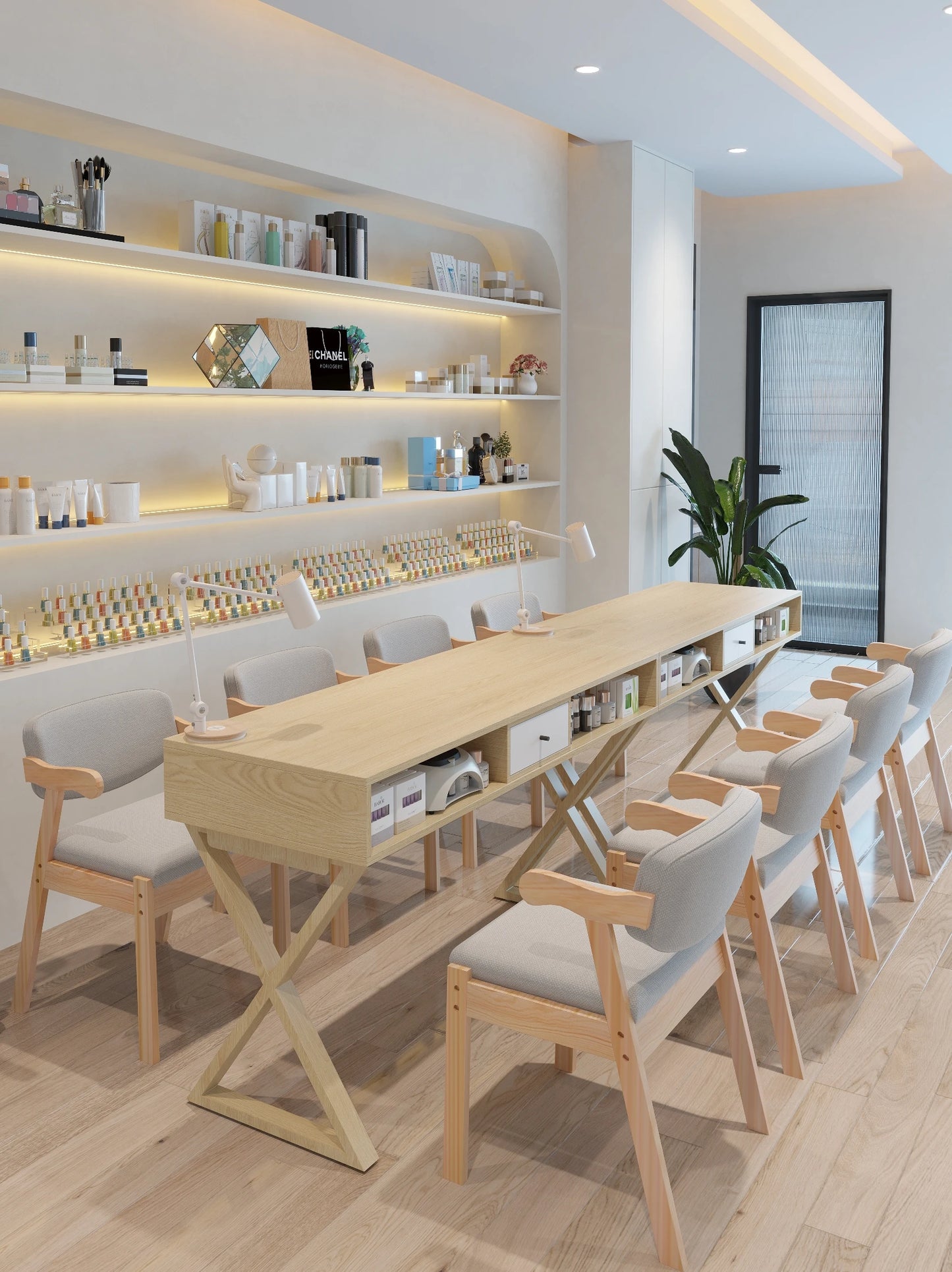 Modern Rustic Manicure Table Eclectic Trendy Minimalist Unique Nail Table With Storage Multifunctional Mesa Manicura Furniture