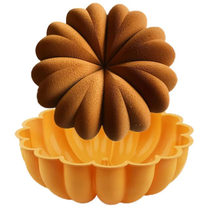 Home Use Baking Pan Non-stick Cake Mold Non-stick Halloween Pumpkin Cake Pan Food-grade Silicone Mold for Easy for Thanksgiving