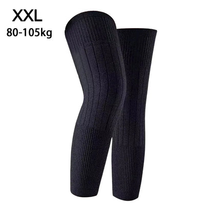 New Plus Velvet Winter Knee Pads Universal Windproof Coldproof Warm Knee Sleeve Thickened Elastic Leg Sleeves Unisex