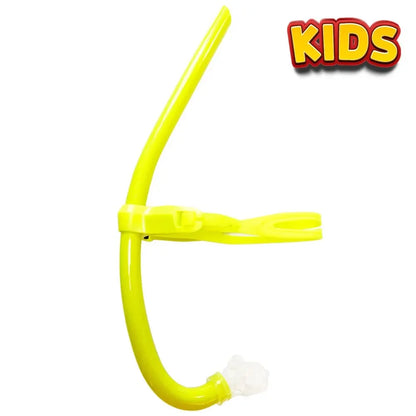 From Wet Training Swim Snorkel For Lap Swimming Snorkeling Gear Front ComfortableMounted Silicone Mouthpiece For Kid/Child