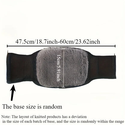 1 Pair Winter Warm Knee Pads Thickened Rabbit Fur Leg Warmer Pads Band Non-Slip Cold-proof Velvet Arthritis Knee Brace Pad