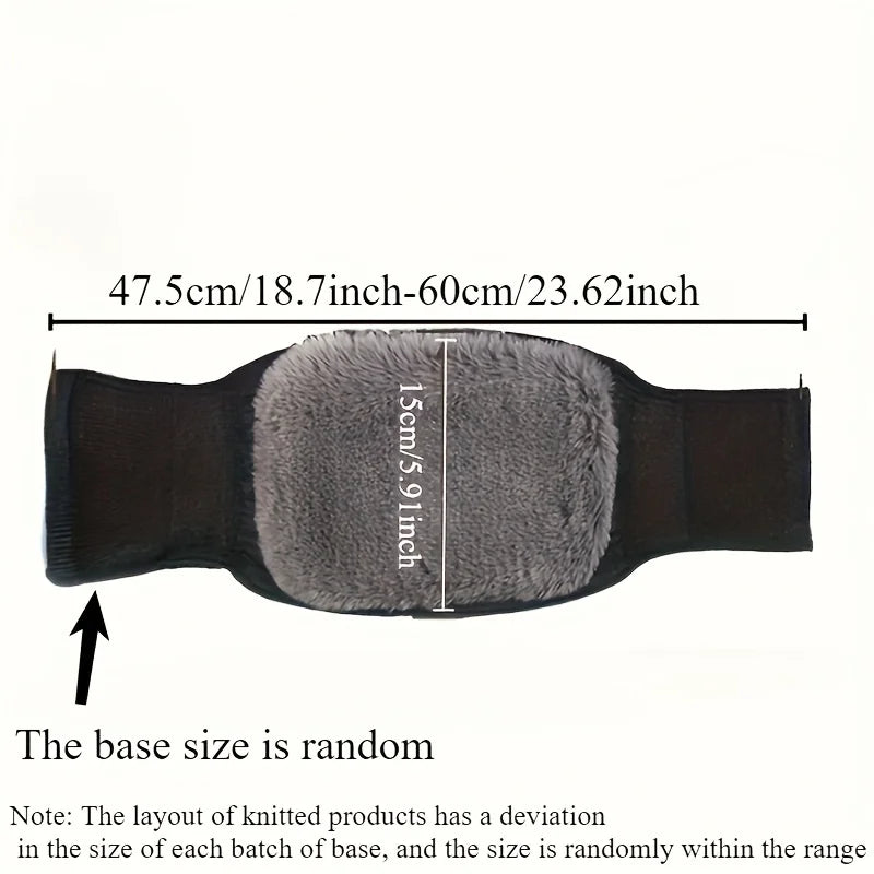 1 Pair Winter Warm Knee Pads Thickened Rabbit Fur Leg Warmer Pads Band Non-Slip Cold-proof Velvet Arthritis Knee Brace Pad