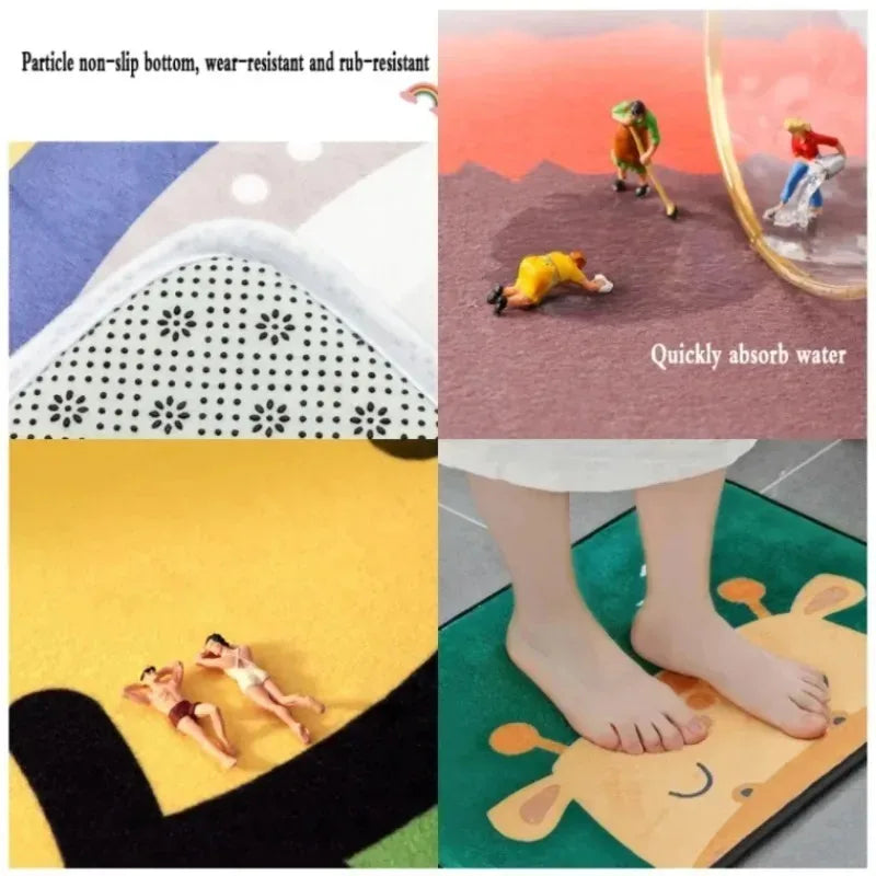 Fall Pumpkins Maple Leaf Autumn Harvest Thanksgiving Carpet Mat Rug Non Slip Home Decor for Bathroom Bedroom Kitchen Bathtub