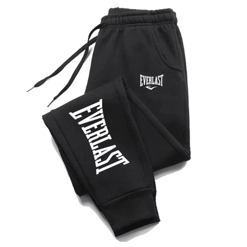 2025 New EVERLAST Men Jogging Sweatpants Running Trousers Fleece Streetwear Sport Oversized Jogger Sweat Pants 2025 Clothing